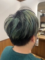 ファミリア ボンド(familiar BOND)&nbsp;メンズマッシュ×グリーンハイライトカラー