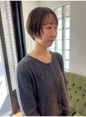 イメチェン/ピンクベージュ/ショートカット/前髪/池袋