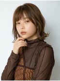 レイヤーカット韓国風ダブルカラー顔周り前髪カット