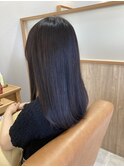 ダークグレーカラー　艶ストレート　