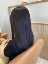 スーリール 福岡別府店(Sourire) ダークグレーカラー 艶ストレート