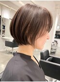 調布ウルフショートヘア顔周りレイヤーカット大人ショートボブ◆