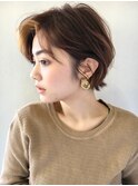 かきあげバングのハンサムショート【アフロート 緒方】