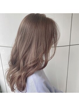 アリーズ シブヤ(ALLYS shibuya) ラベンダーピンクベージュ ブリーチオンカラー フリンジウェーブ