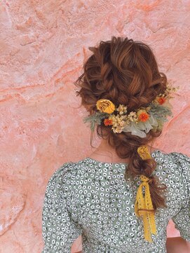 リーホリエ(Lee Horie) 【石森】ドライフラワー×編みおろし