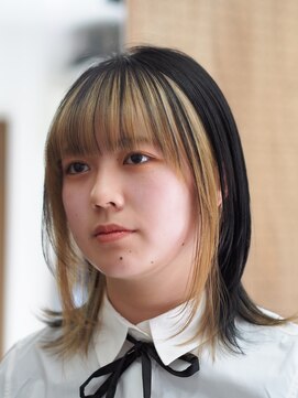 サン(3) バングカラー　インナーカラー