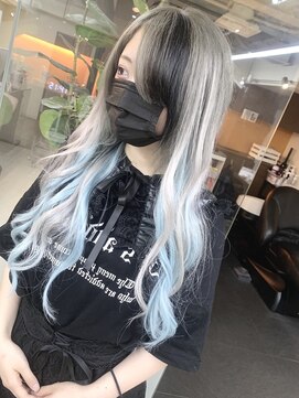 ディア(.eer) 【.eer/ディア】ホワイトシルバー/シールエクステ/水色インナー