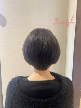 エムウィッシュ(M Wish) ふんわりショート/ミニボブ/丸みシルエット/上品大人ショート