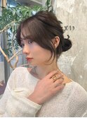 内巻きレイヤー簡単ヘアアレンジロング顔周り前髪カット髪質改善
