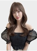韓国ガーリー くびれヘア  ベージュカラー レイヤーカット