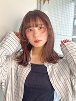 アンサム 久留米店(UNSOME) 顔まわりレイヤー/くびれミディ/ベージュ/ヘーゼルベージュ