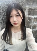 レイヤーカット インナーカラー イヤリングカラー