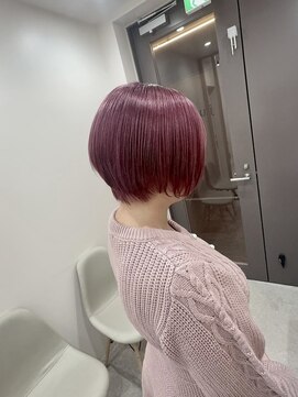 ユウル 横浜(juhl.) 秋色/こなれミディ/ピンクグレープフルーツ/ピンクヘアー/横浜駅