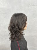 マッシュウルフパーマ