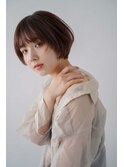 くびレイヤーエモージュ前髪ピンクベージュワンカール【高円寺】