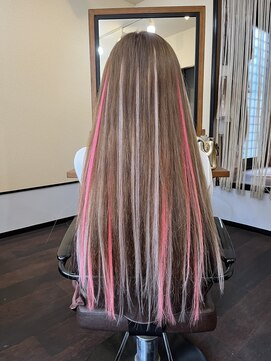 リピュア(Re:PURe) **アッシュグレージュネオンピンクシールエクステ**