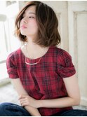 mod's姪浜/くすみカラー細めハイライト小顔Aラインボブパーマi