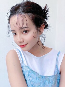 フリティ 大阪西梅田店(friity) オリーブベージュショートミニボブグレージュブリーチレイヤー