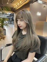 レブ 四条烏丸(Reb,)&nbsp;京都ダブルカラーヘーゼルベージュ韓国レイヤー顔周り小顔ヘア
