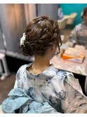 浴衣にオススメサイドアップ