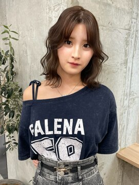 アロ 大阪梅田(alo) 【momoa】ブリーチ無し透明感ブラウン