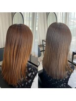 ディーアイク(D Aik)&nbsp;オレンジ打ち消しカラー&グレージュ