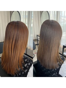 ディーアイク(D Aik) オレンジ打ち消しカラー&グレージュ