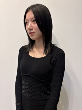 ロックス バイ マグ 松本(rocks BY MAG) 20代30代大人美人小顔ブリーチなし韓国ヘアアッシュブラック