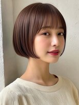 アビリタ(abilita) ショート ボブ 前髪 ひし形ショート ブラウン 透明感カラー 20代