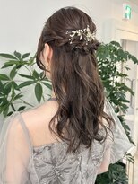 シーク 八王子(CHIC) 結婚式ヘアセット ハーフアップアレンジ【八王子】
