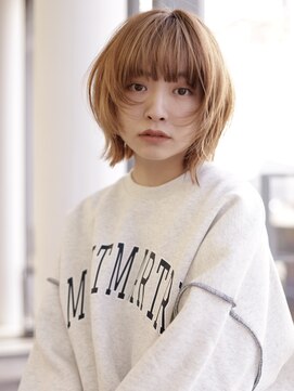 エムスラッシュ アヴェダ 自由が丘(M.SLASH AVEDA) アプリコットオレンジ/大人ガーリー/小顔/ウルフボブ/自由が丘