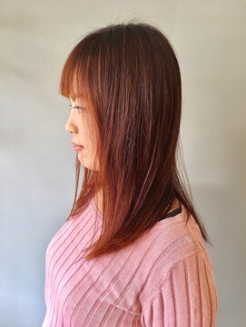 トレパルッキエーレサカイ(tre parrucchiere sakai) ［-tre-］ピンクベージュ ロング×髪質改善