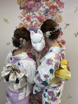 ビーカルム(美calm)&nbsp;浴衣&ゆるふわアップヘアセット♪