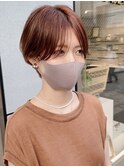ショートヘアマッシュショートハイトーンショートブリーチカラー