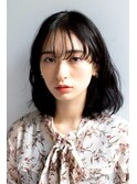 黒髪上品ミディアム