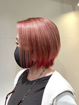 スタジオフォーエイチ(STUDIO 4H) ハイトーンピンク/ペールピンク/裾カラー/デザインカラー