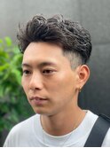 リバース無造作パーマ