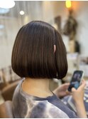 就活ボブ  大人可愛い前下がり　小顔ワンレンボブ◎柏
