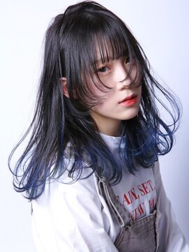 リッシュ(Hair&Eyelash Riche) ブルーブラック/裾カラー/暗髪/ニュアンスカラー/姫カット