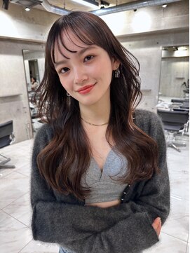 サイン 渋谷(SIGN) レイヤーカットインナーカラーイヤリングカラー色落ち綺麗表参道