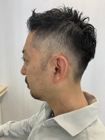 アッシュ 仙川店(Ash)&nbsp;50代　軟毛　クセ毛　フェード　イケオジメンズカット　ショート