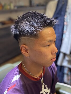 エクファフォーメン(EX-FA FOR MEN) ダークアッシュ/アッシュブラック/カルマパーマ/ベリーショート