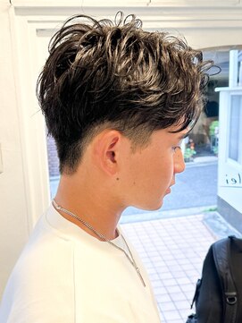 ラレイ ハラジュク(Lalei harajuku) 【白石】毛流れ風ニュアンスパーマ/韓国へア/メンズカット