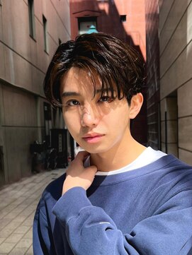 ガーデン 銀座(GARDEN) 艶センターパートニュアンスパーマダークアッシュ韓国マッシュ