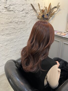 ラム(L'am) ピンクブラウン/艶髪/艶カラー/透明感カラー