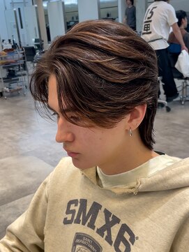 フィフスパーク(fifth PARK) 渋谷ニュアンスパーマ緩めフェザーパーマセンターパートウルフ