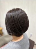 お手軽ひし形ショートボブ