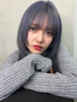 スリーバイベルベット(THREE...by velvet)&nbsp;グレージュ/ブリーチカラー/ケアブリーチ/ウルフ