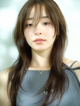 アンアミ シブヤ(Un ami shibuya) ロングレイヤー/ハッシュカット/ロングウルフ/ブラウンベージュ