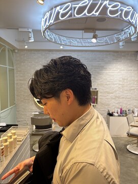 チュール(ture) センターパート【メンズ/メンズパーマ/ニュアンスパーマ/眉毛】